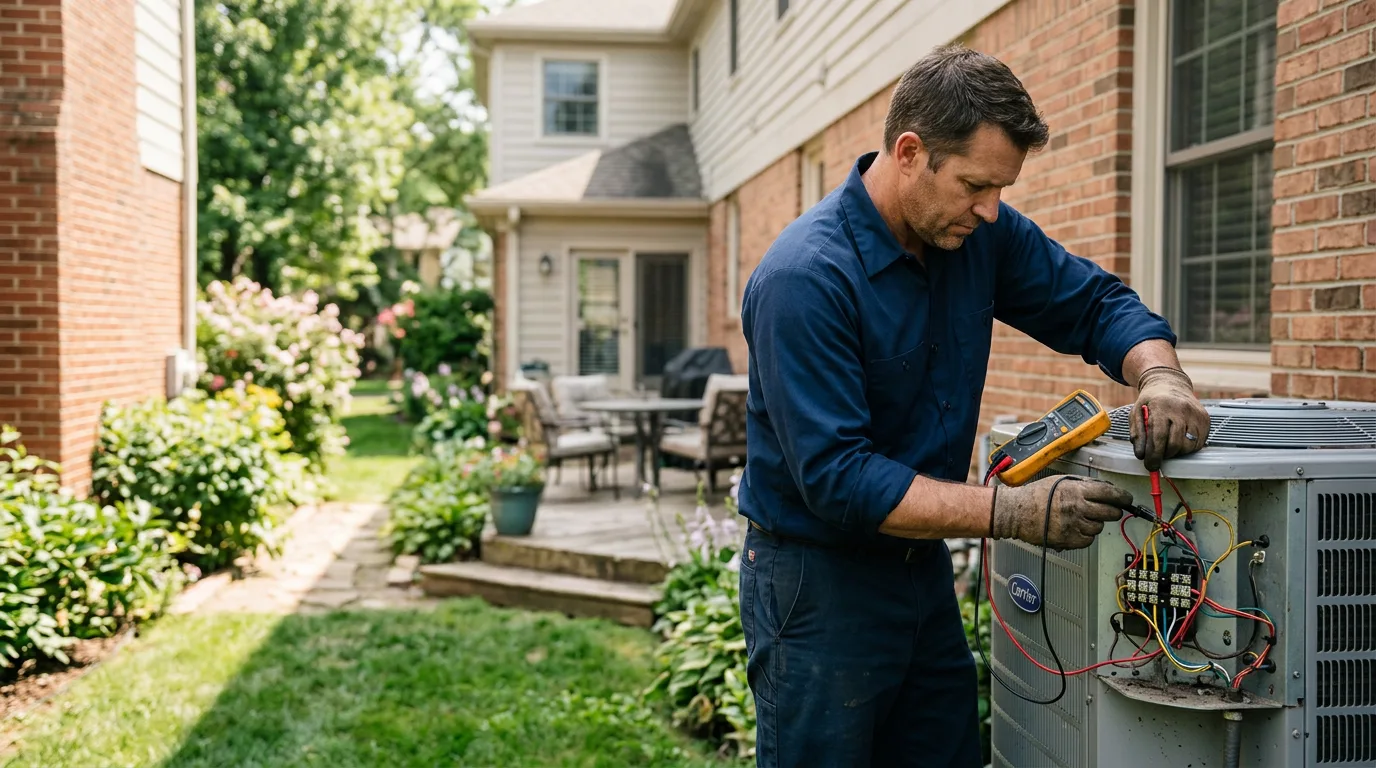 HVAC technician working near Crystal Lake, IL